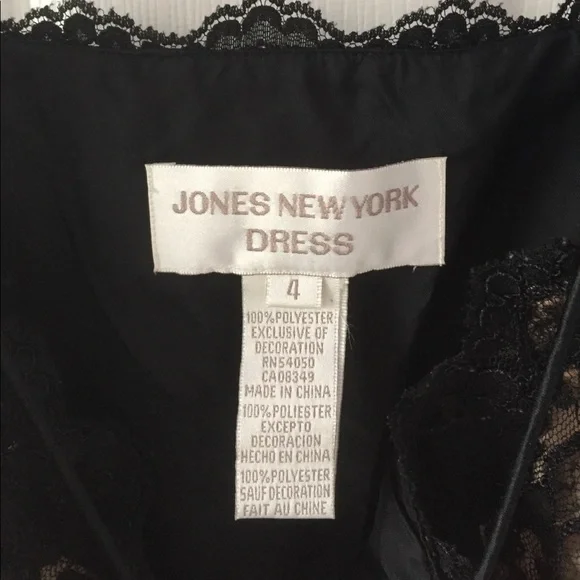Jones New York Black Lace Cocktail Dress - Picture 8 of 8